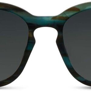 Women's Cat Eye Polarized Sunglasses Teal Horn UV400 No Correction Fashion